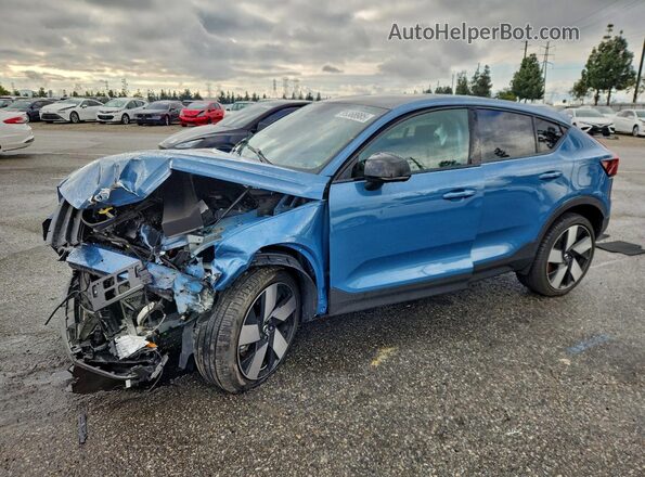 YV4ED3GMXP2039677 2023 VOLVO C40 Синий Передняя левая четверть