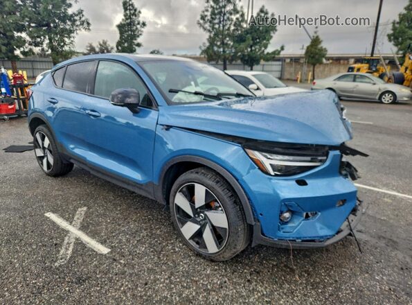 YV4ED3GMXP2039677 2023 VOLVO C40 Синий Передняя правая четверть