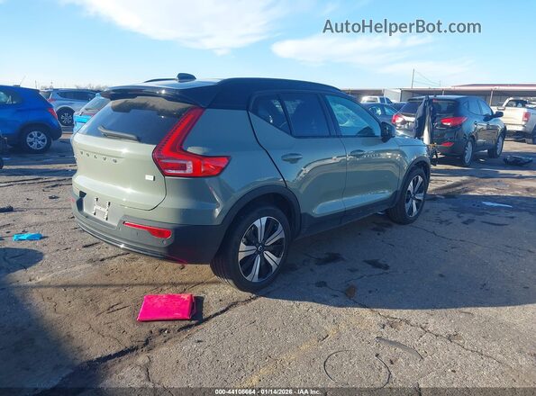 YV4ED3UL2P2106509 2023 VOLVO XC40 RECHARGE PURE ELECTRIC Green Rear right