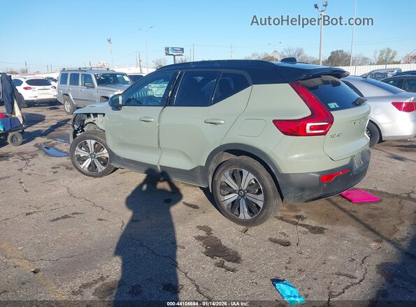 YV4ED3UL2P2106509 2023 VOLVO XC40 RECHARGE PURE ELECTRIC Green Rear left