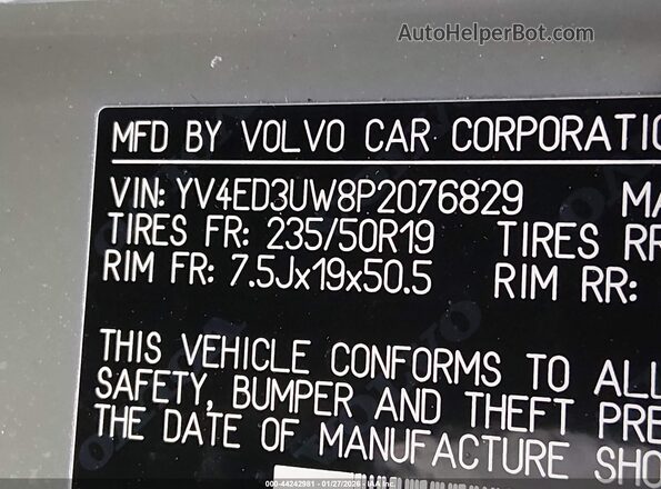YV4ED3UW8P2076829 2023 VOLVO XC40 RECHARGE PURE ELECTRIC Green Вид підкапотного простору