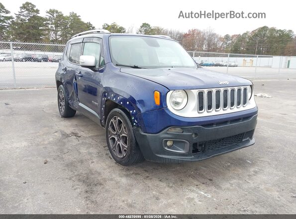 ZACCJADT4GPC54951 2016 JEEP RENEGADE Синий Передняя правая четверть
