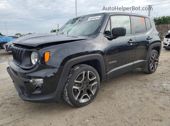 ZACNJCAB1MPM30587 2021 JEEP RENEGADE Black Front left