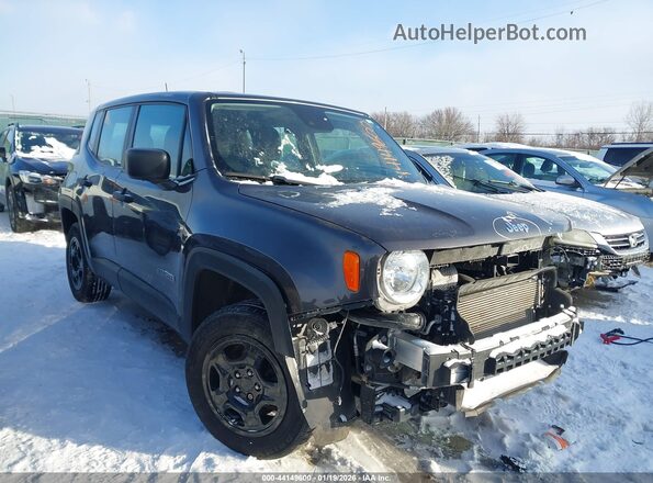 ZACNJDAB3MPM51673 2021 JEEP RENEGADE Gray Front right