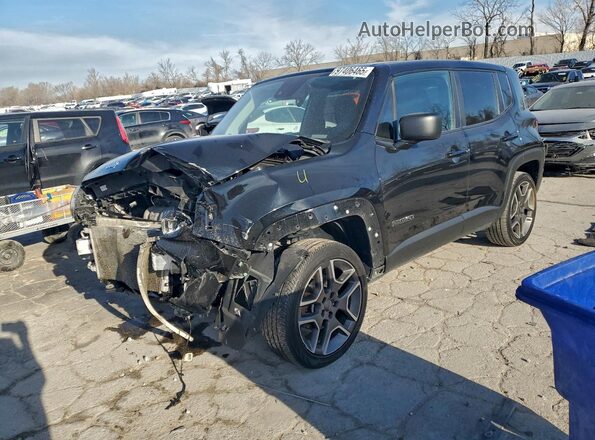 ZACNJDABXMPN31987 2021 JEEP RENEGADE Black Առջևի ձախ երեք քառորդ տեսարան