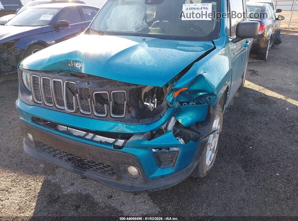 ZACNJDB15NPN96494 2022 JEEP RENEGADE Бирюзовый Вид спереди