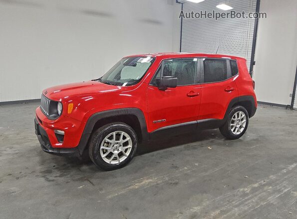 ZACNJDB17PPP72402 2023 JEEP RENEGADE Red წინა მარცხენა ხედი სამი მეოთხედიდან