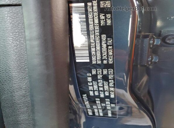 ZACNJDBB4MPN14939 2021 JEEP RENEGADE Blue Widok naklejki z numerem VIN