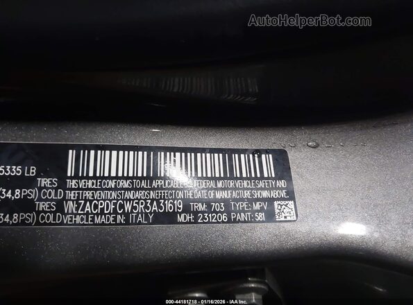 ZACPDFCW5R3A31619 2024 DODGE OTHER Gray Շարժիչի բաժամունքի տեսք