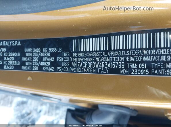 ZACPDFDW4R3A16799 2024 DODGE OTHER Gold Engine compartment view