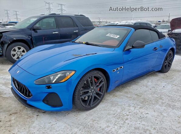 ZAM45VMA5J0276206 2018 MASERATI GRANTURISM Blue წინა მარცხენა ხედი სამი მეოთხედიდან