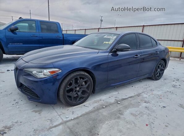 ZARFAMAN9M7642499 2021 ALFA ROMEO GIULIA Blue Առջևի ձախ երեք քառորդ տեսարան