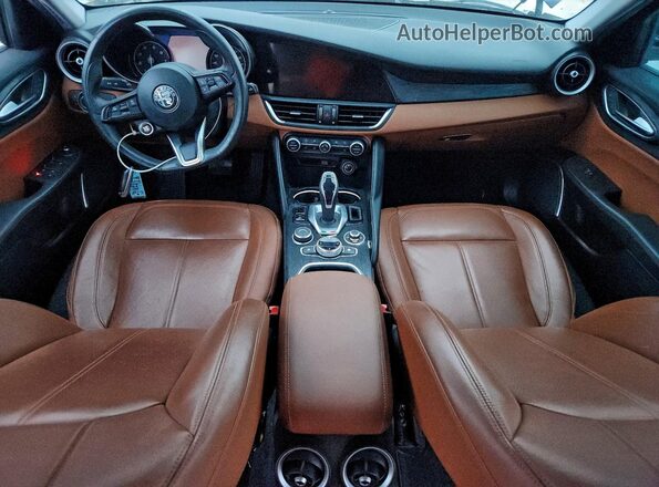 ZARFAMAN9M7642499 2021 ALFA ROMEO GIULIA Blue Առջևի վահանակի տեսք