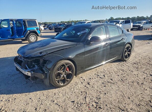 ZARFAMBN1K7603370 2019 ALFA ROMEO GIULIA Черный Передняя левая четверть