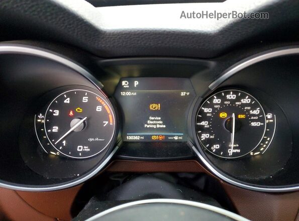 ZASFAKNN4J7B87816 2018 ALFA ROMEO STELVIO Черный Вид щитка приборов