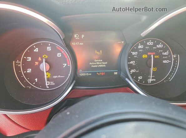 ZASPAJAN1M7D03532 2021 ALFA ROMEO STELVIO Серый Вид щитка приборов