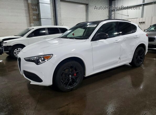 ZASPAKBN6L7C97097 2020 ALFA ROMEO STELVIO White Vista tres cuartos delantera izquierda