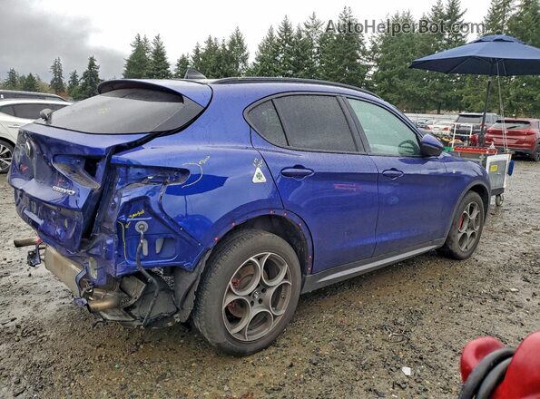 ZASPAKBN6N7D46138 2022 ALFA ROMEO STELVIO Синий Задняя правая четверть