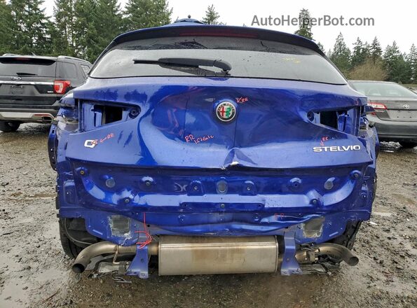 ZASPAKBN6N7D46138 2022 ALFA ROMEO STELVIO Синий Вид сзади