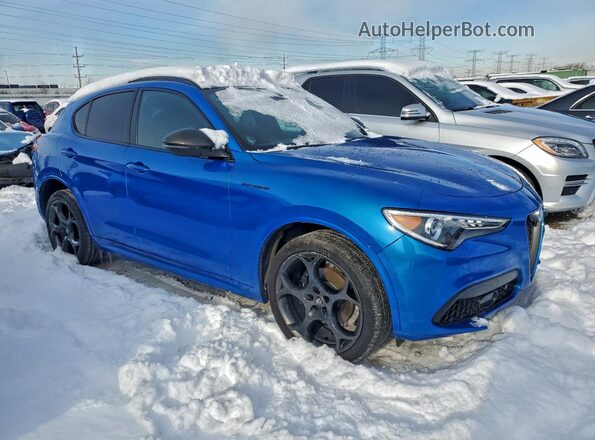 ZASPAKBN6P7D54792 2023 ALFA ROMEO STELVIO Blue Front right