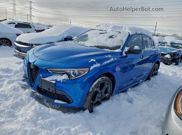 ZASPAKBN6P7D54792 2023 ALFA ROMEO STELVIO Blue Front left