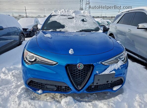 ZASPAKBN6P7D54792 2023 ALFA ROMEO STELVIO Blue Front view