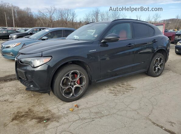 ZASPAKBN7R7D77629 2024 ALFA ROMEO STELVIO Black Przód lewy