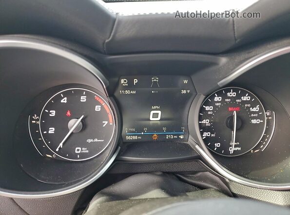 ZASPAKBNXK7C43073 2019 ALFA ROMEO STELVIO Черный Вид щитка приборов