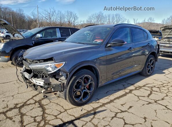ZASPAKBNXN7D48216 2022 ALFA ROMEO STELVIO Серый Передняя левая четверть