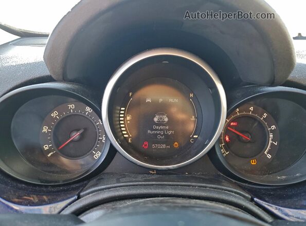ZFBCFYBT8GP353544 2016 FIAT 500X Синий Вид щитка приборов