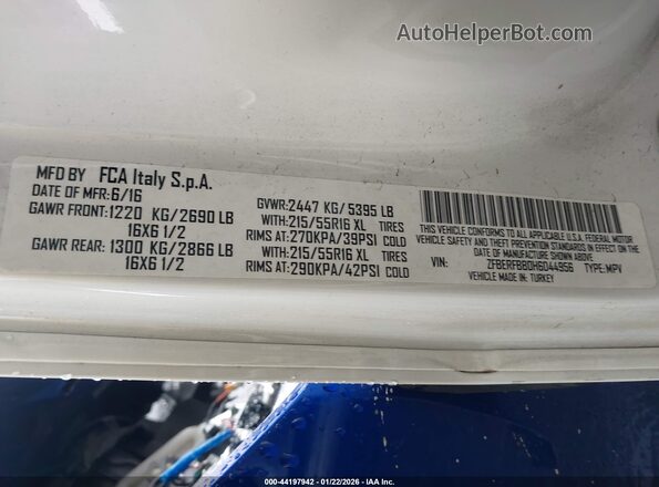 ZFBERFBB0H6D44956 2017 RAM PROMASTER CITY Белый Вид подкапотного пространства