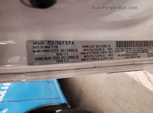 ZFBERFBBXJ6L48354 2018 RAM PROMASTER CITY White 