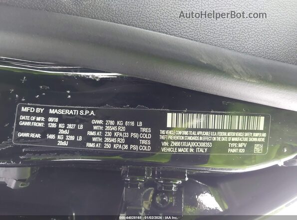 ZN661XUAXKX308353 2019 MASERATI LEVANTE Black Vista del compartimento del motor