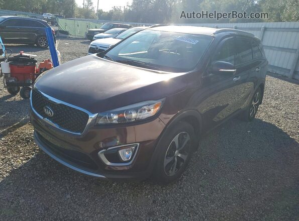 5XYPH4A53JG385610 2018 KIA SORENTO Темно-бордовый Задняя левая четверть