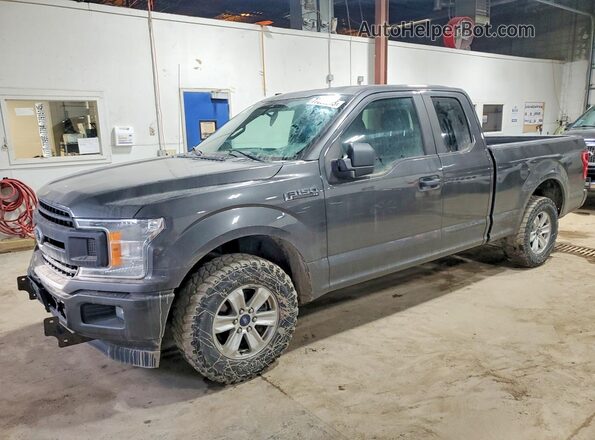 1FTEX1CB8KKC28579 2019 FORD F150 Gray Առջևի ձախ երեք քառորդ տեսարան