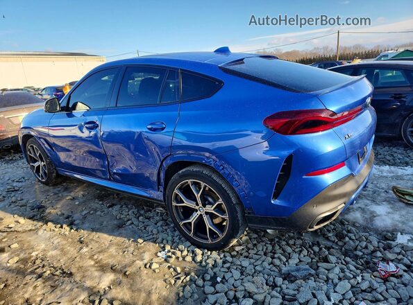 5UXCY8C05L9B07238 2020 BMW X6 Blue Tył prawy