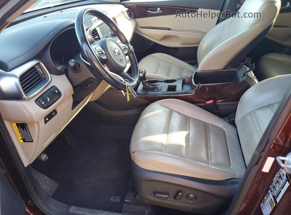 5XYPH4A53JG385610 2018 KIA SORENTO Темно-бордовый Вид панели приборов