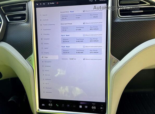 5YJSA1E28GF133929 2016 TESLA MODEL Серый Вид щитка приборов