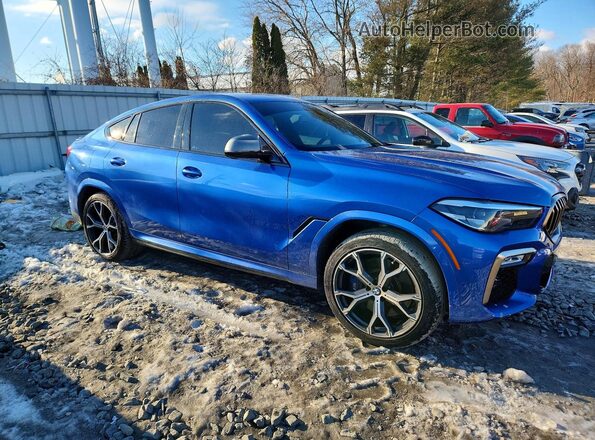 5UXCY8C05L9B07238 2020 BMW X6 Blue Widok z przodu