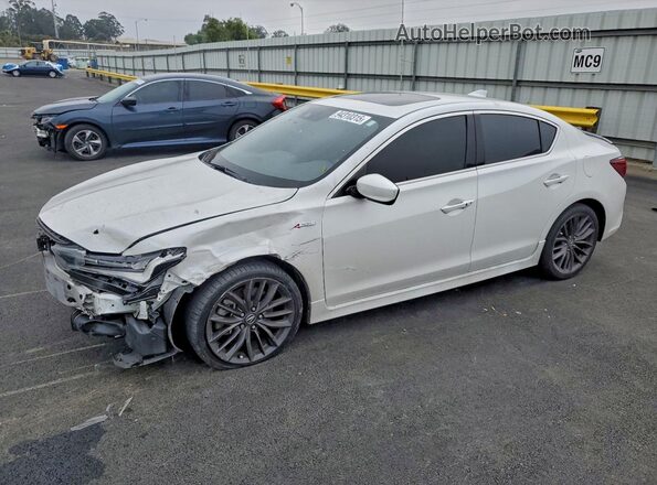 19UDE2F89KA000377 2019 ACURA ILX White წინა მარცხენა ხედი სამი მეოთხედიდან