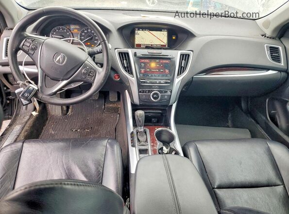 19UUB1F50GA000140 2016 ACURA TLX Black Widok deski rozdzielczej