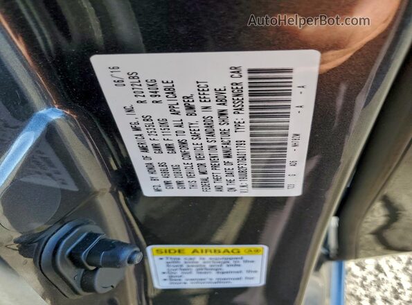 19UUB2F37GA011799 2016 ACURA TLX Charcoal Widok komory silnika