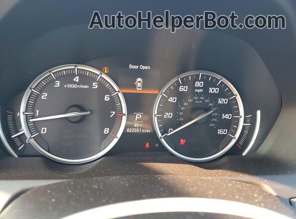 19UUB2F42LA006318 2020 ACURA TLX Silver Вид щитка приладів