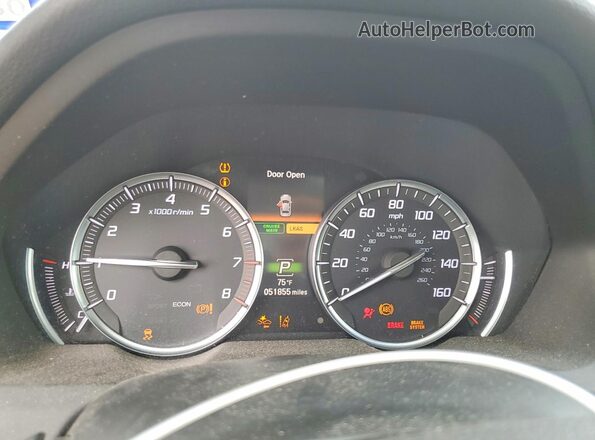 19UUB3F52HA003294 2017 ACURA TLX Черный Вид щитка приборов