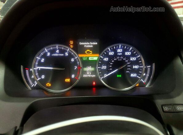 19UUB3F57GA003239 2016 ACURA TLX Черный Вид щитка приборов