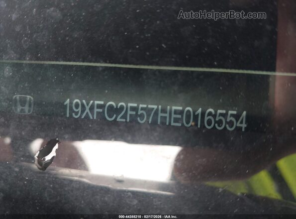 19XFC2F57HE016554 2017 HONDA CIVIC Белый Вид подкапотного пространства