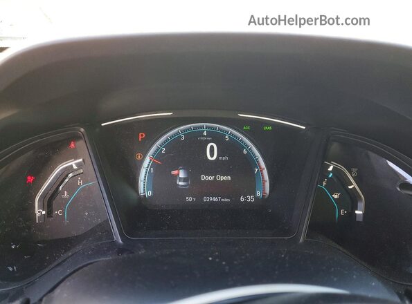 19XFC2F60KE204400 2019 HONDA CIVIC Белый Вид щитка приборов