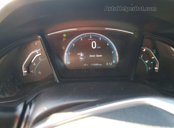 19XFC2F64KE007777 2019 HONDA CIVIC Серебряный Вид щитка приборов