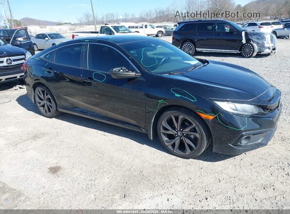 19XFC2F81KE023064 2019 HONDA CIVIC Black Delantero derecho