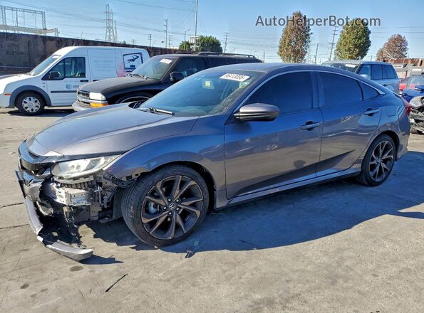 19XFC2F82KE202150 2019 HONDA CIVIC Серый Передняя левая четверть